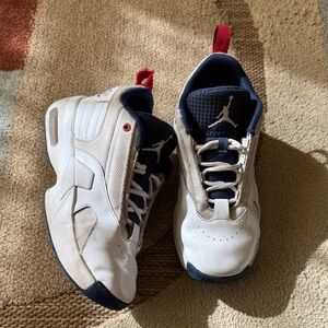 Nike Air Jordan boys White and Navy Sneakers